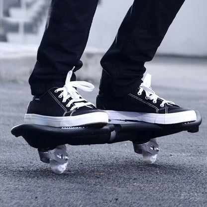 Skorter | Fashion Vulcan Pattern Two-wheeled Skateboard Luminous Flash Wheel Vitality Board(Black)