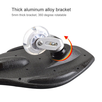 Skorter | Fashion Vulcan Pattern Two-wheeled Skateboard Luminous Flash Wheel Vitality Board(Black)