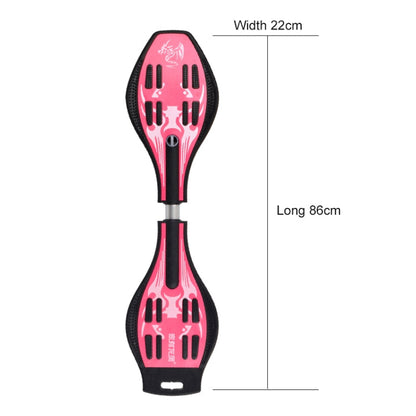 Skorter | Fashion Vulcan Pattern Two-wheeled Skateboard Luminous Flash Wheel Vitality Board(Pink)