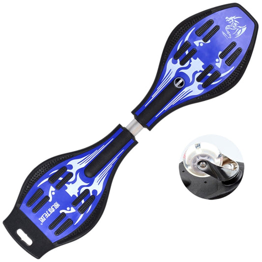 Skorter | Fashion Vulcan Pattern Two-wheeled Skateboard Luminous Flash Wheel Vitality Board(Blue)