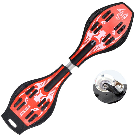 Skorter | Fashion Vulcan Pattern Two-wheeled Skateboard Luminous Flash Wheel Vitality Board(Red)