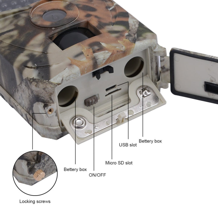 Skorter | PR-100 1MP IP54 Waterproof IR Night Vision Security Hunting Trail Camera, Sunplus 1628 Program, 120 Degree Wide Angle,100 Degree PIR Sensing Angle