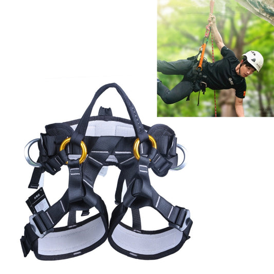 Skorter | XINDA XDA9519 Outdoor Polyester High-strength Wire Downhill Seat Belt for Climbing Trees(Black)