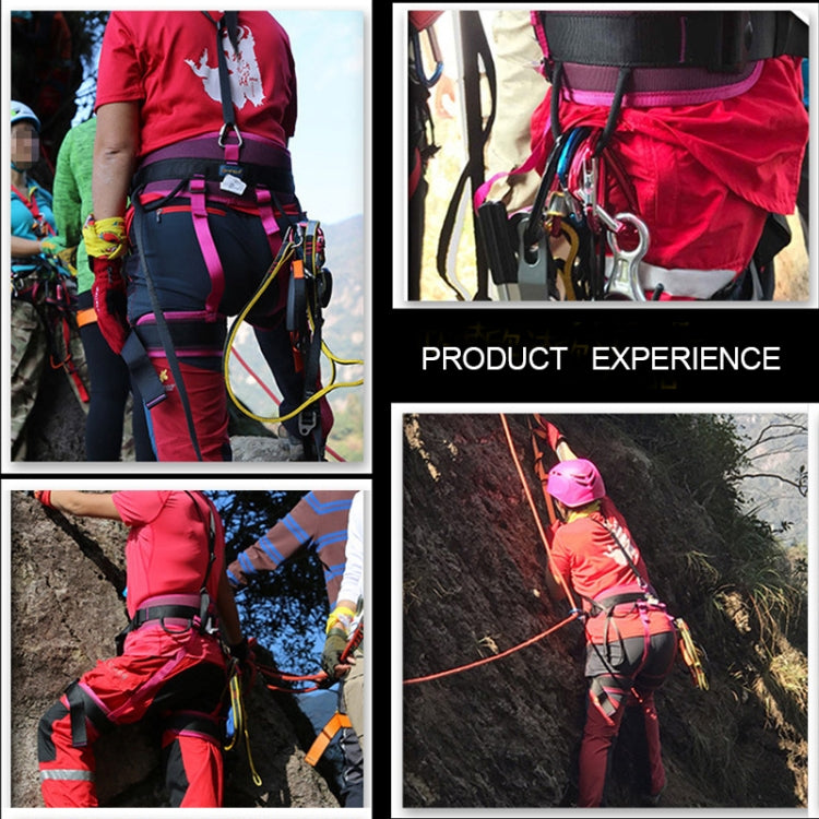 Skorter | XINDA XDA9516 Outdoor Rock Climbing Polyester High-strength Wire Adjustable Downhill Whole Body Safety Belt(Orange)