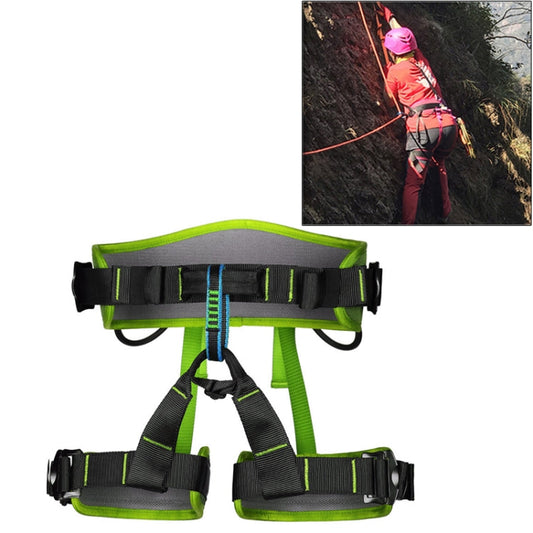 Skorter | XINDA XDA9516 Outdoor Rock Climbing Polyester High-strength Wire Adjustable Downhill Whole Body Safety Belt(Green)