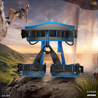 Skorter | XINDA XDA9516 Outdoor Rock Climbing Polyester High-strength Wire Adjustable Downhill Whole Body Safety Belt(Blue)