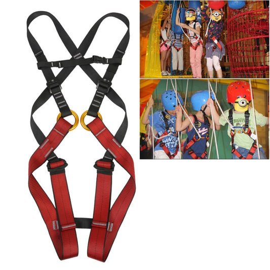 Skorter | XINDA XDA9516 Outdoor Rock Climbing Polyester High-strength Wire Adjustable Downhill Whole Body Safety Belt Children Size: L