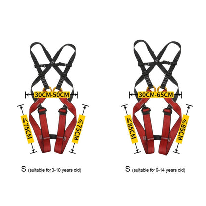 Skorter | XINDA XDA9516 Outdoor Rock Climbing Polyester High-strength Wire Adjustable Downhill Whole Body Safety Belt Children Size: L