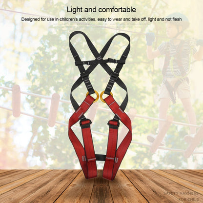 Skorter | XINDA XDA9516 Outdoor Rock Climbing Polyester High-strength Wire Adjustable Downhill Whole Body Safety Belt Children Size: L