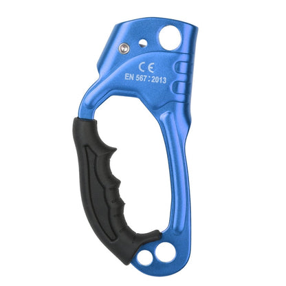 Skorter | XINDA TP-8606 Outdoor Rock Climbing Aerial Work Anti-fall Handheld Rope Gripper for 8-12mm Diameter Rope Right(Blue)