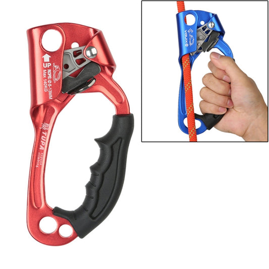 Skorter | XINDA TP-8606 Outdoor Rock Climbing Aerial Work Anti-fall Handheld Rope Gripper for 8-12mm Diameter Rope Right(Red)