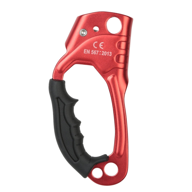 Skorter | XINDA TP-8606 Outdoor Rock Climbing Aerial Work Anti-fall Handheld Rope Gripper for 8-12mm Diameter Rope Right(Red)
