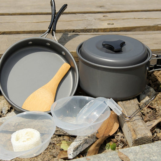 Skorter | DS-500 Outdoor Camping Ultra Light Weight 15 Piece Cookware Stackable Set for 4-5 People, Size: Large