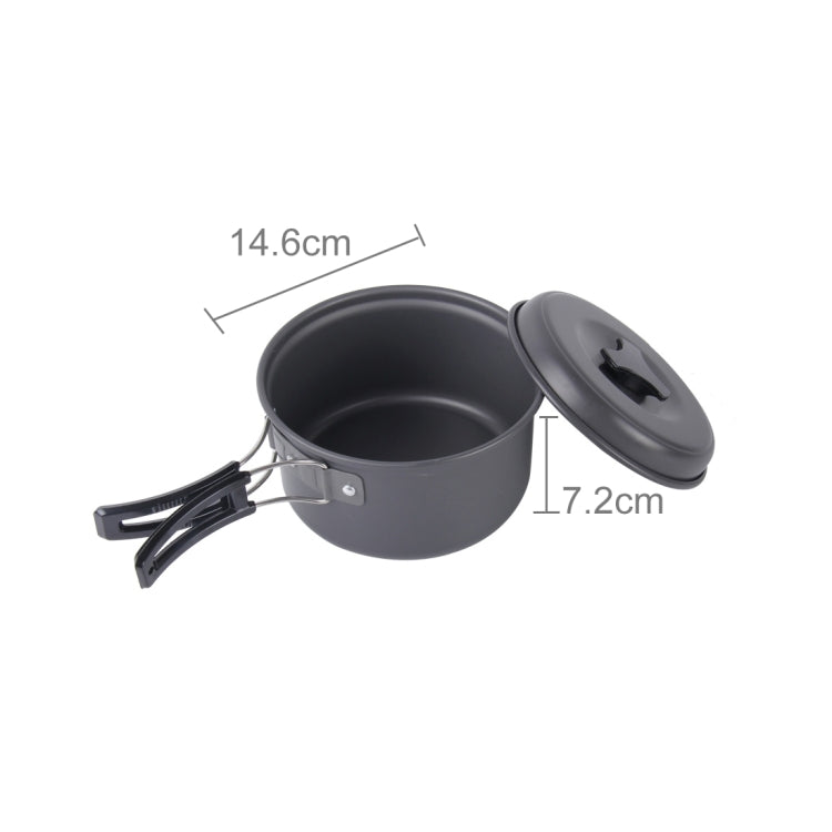 Skorter | DS-500 Outdoor Camping Ultra Light Weight 15 Piece Cookware Stackable Set for 4-5 People, Size: Large