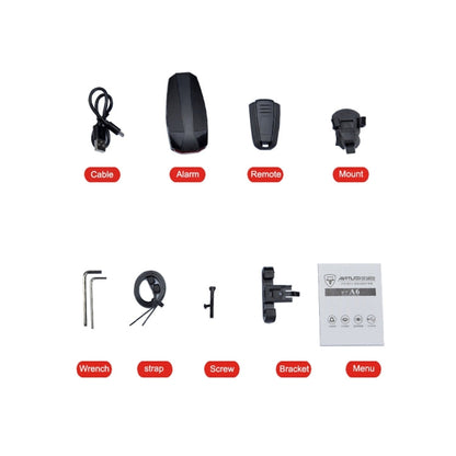 Skorter | IP65 Waterproof USB Rechargeable Smart COB LED Alarm Bicycle Rear Light Taillight with Remote Control, Control Distance: 1-100m