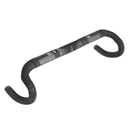 Skorter | TOSEEK Full Carbon Fiber Road Bike Bent Handlebar Groove Outside Line Handle, Size: 440mm (UD Black)