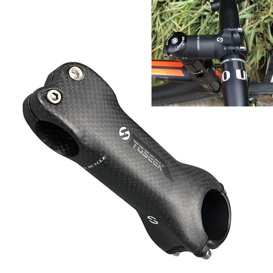 Skorter | TOSEEK All Carbon Fiber 3KUD Texture Road Mountain Bike Ultra-light Handlebar Stem Riser Faucet, Size: 6 Degree, 100mm (Matte)