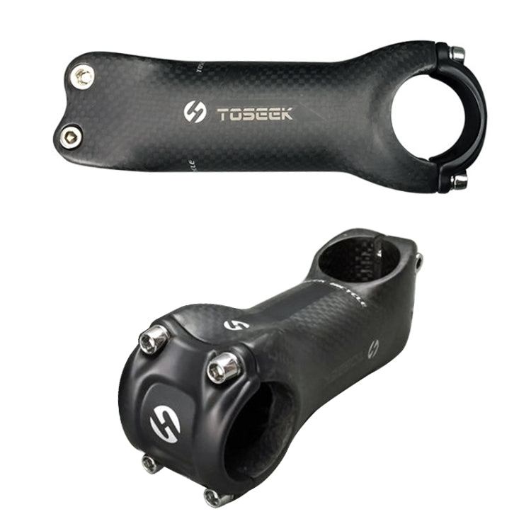 Skorter | TOSEEK All Carbon Fiber 3KUD Texture Road Mountain Bike Ultra-light Handlebar Stem Riser Faucet, Size: 6 Degree, 100mm (Matte)
