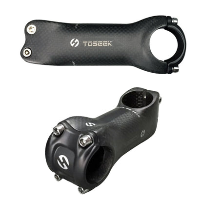 Skorter | TOSEEK All Carbon Fiber 3KUD Texture Road Mountain Bike Ultra-light Handlebar Stem Riser Faucet, Size: 6 Degree, 100mm (Matte)