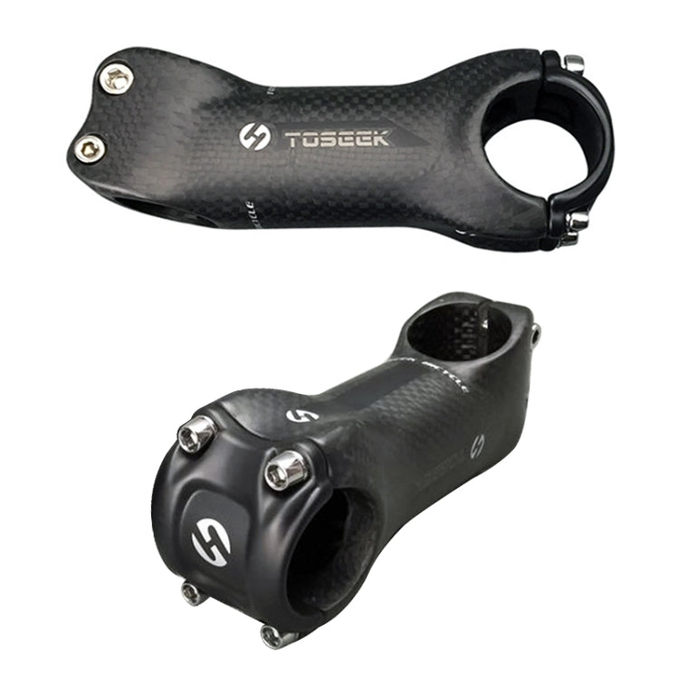 Skorter | TOSEEK All Carbon Fiber 3KUD Texture Road Mountain Bike Ultra-light Handlebar Stem Riser Faucet, Size: 17 Degree, 130mm (Matte)