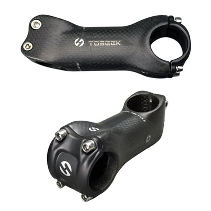 Skorter | TOSEEK All Carbon Fiber 3KUD Texture Road Mountain Bike Ultra-light Handlebar Stem Riser Faucet, Size: 17 Degree, 130mm (Matte)