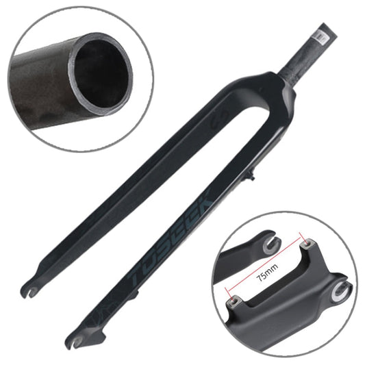Skorter | TOSEEK Ultra Light 26 Inch 385mm Mountain Bike Full Carbon Front Fork Straight Tube Disc Brake(Black)