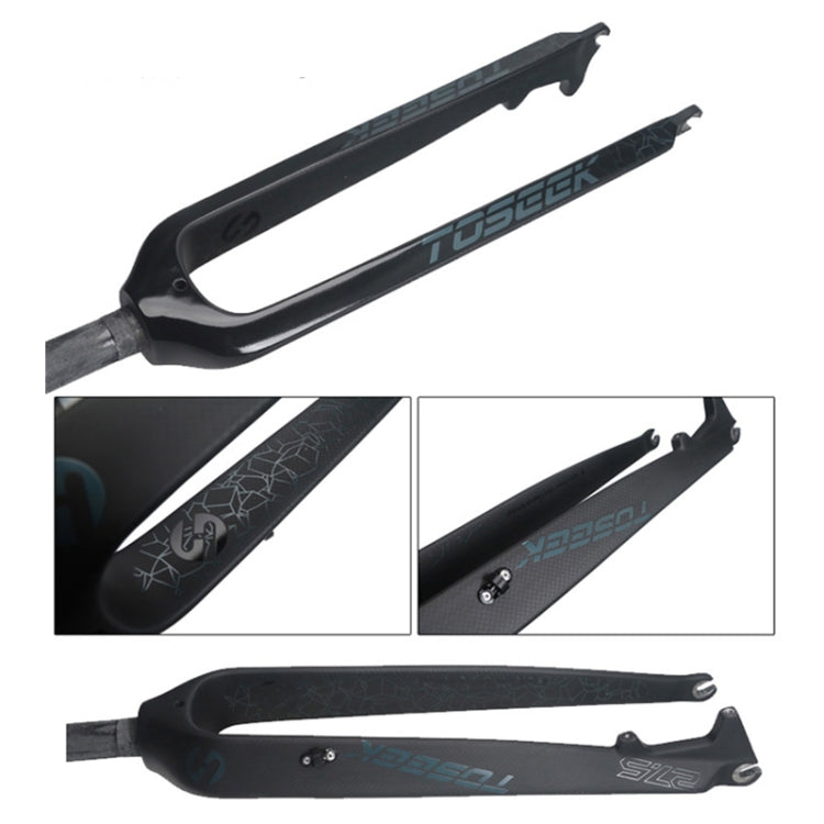 Skorter | TOSEEK Ultra Light 26 Inch 385mm Mountain Bike Full Carbon Front Fork Straight Tube Disc Brake(Black)