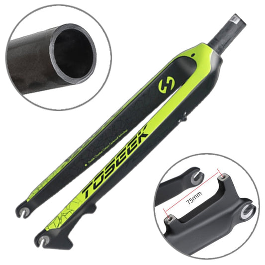 Skorter | TOSEEK Ultra Light 26 Inch 385mm Mountain Bike Full Carbon Front Fork Straight Tube Disc Brake(Green)