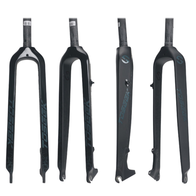 Skorter | TOSEEK Ultra Light 27.5 Inch 405mm Mountain Bike Full Carbon Front Fork Straight Head Tube Disc Brake(Black)