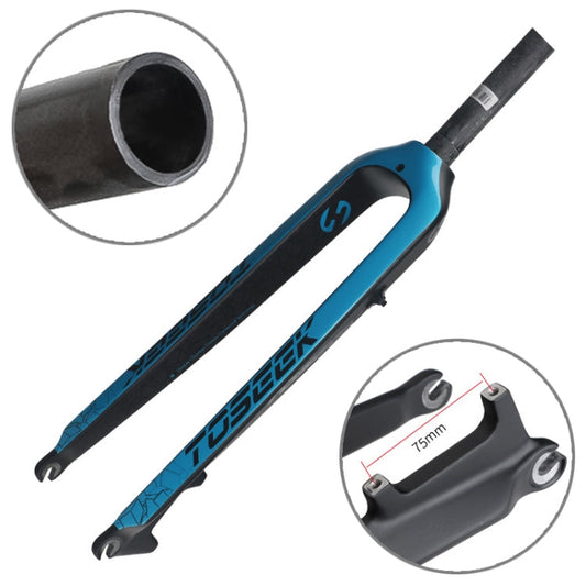 Skorter | TOSEEK Ultra Light 27.5 Inch 405mm Mountain Bike Full Carbon Front Fork Straight Head Tube Disc Brake(Blue)