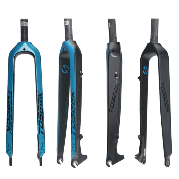 Skorter | TOSEEK Ultra Light 27.5 Inch 405mm Mountain Bike Full Carbon Front Fork Straight Head Tube Disc Brake(Blue)