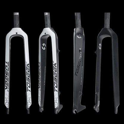 Skorter | TOSEEK Ultra Light 27.5 Inch 405mm Mountain Bike Full Carbon Front Fork Straight Head Tube Disc Brake(White)