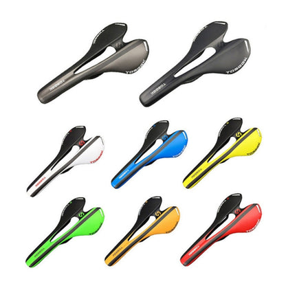 Skorter | TOSEEK Road Bike Carbon Fiber Saddle Bicycle Hollow Saddle, 3K Texture + Lightweight (Red)