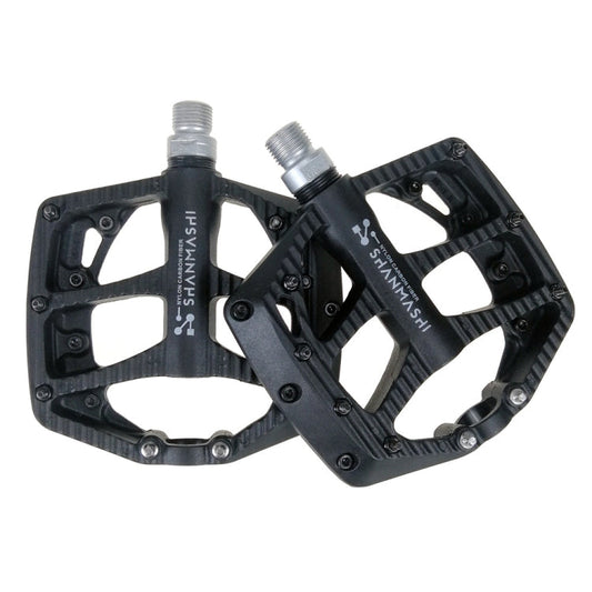 Skorter | SHANMASHI NP-1 1Pair Nylon Carbon Fiber Pedal Non-slip Comfortable Foot Pedal (Black)