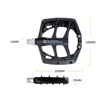 Skorter | SHANMASHI NP-1 1Pair Nylon Carbon Fiber Pedal Non-slip Comfortable Foot Pedal (Black)