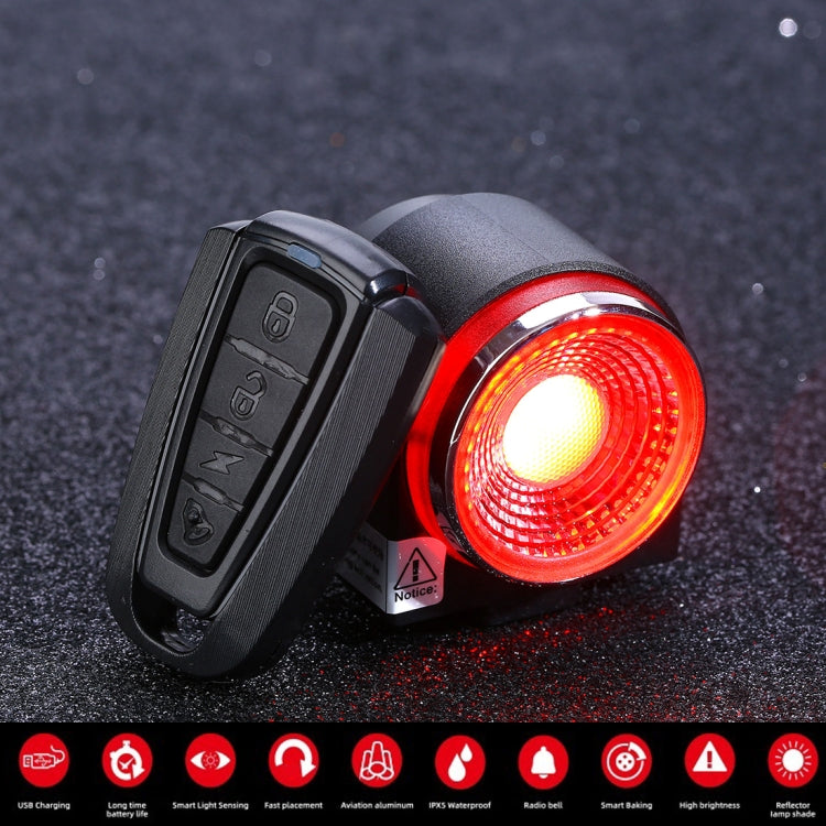 Skorter | Antusi A8 Portable Rechargeable Rear Light Wireless Theft Alarm