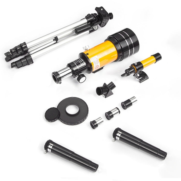 Skorter | High-definition Stargazing Refracting Astronomical Telescope(Black Yellow)