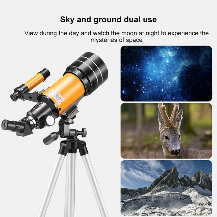 Skorter | High-definition Stargazing Refracting Astronomical Telescope(Black Yellow)