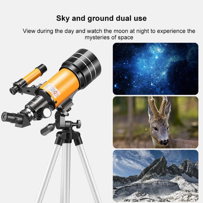 Skorter | High-definition Stargazing Refracting Astronomical Telescope(Black Yellow)
