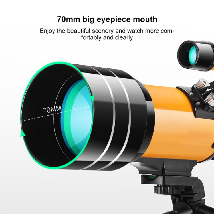 Skorter | High-definition Stargazing Refracting Astronomical Telescope(Black Yellow)