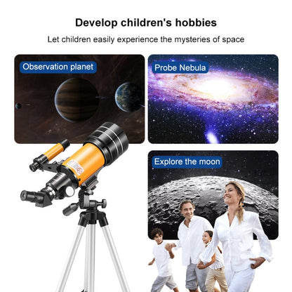 Skorter | High-definition Stargazing Refracting Astronomical Telescope(Black Yellow)