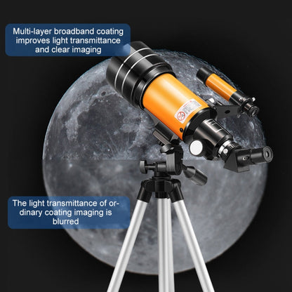 Skorter | High-definition Stargazing Refracting Astronomical Telescope(Black Yellow)