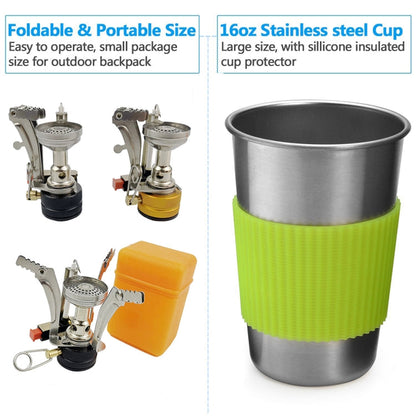 Skorter | DS-101 Portable Outdoor Camping Cooking Set Picnic Boiler Cookware Combination (Black)