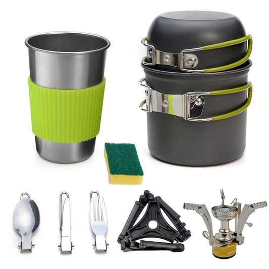 Skorter | DS-101 Portable Outdoor Camping Cooking Set Picnic Boiler Cookware Combination (Orange)