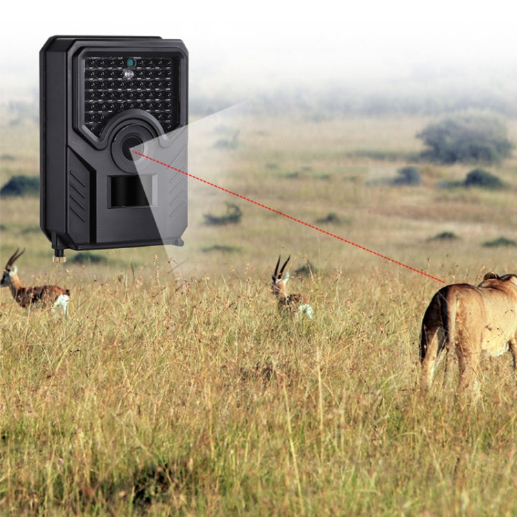 Skorter | PR-200B 120 Degrees Wide Angle Lens IP56 Waterproof  12MP 1080P HD Infrared Hunting Trail Camera, Support TF Card, PIR Distance: 10-15m (Black)