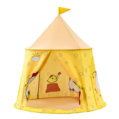Skorter | Chick Pattern Children Indoor Outdoor Tent Play House Ocean Balls Game Castle with Base Cloth