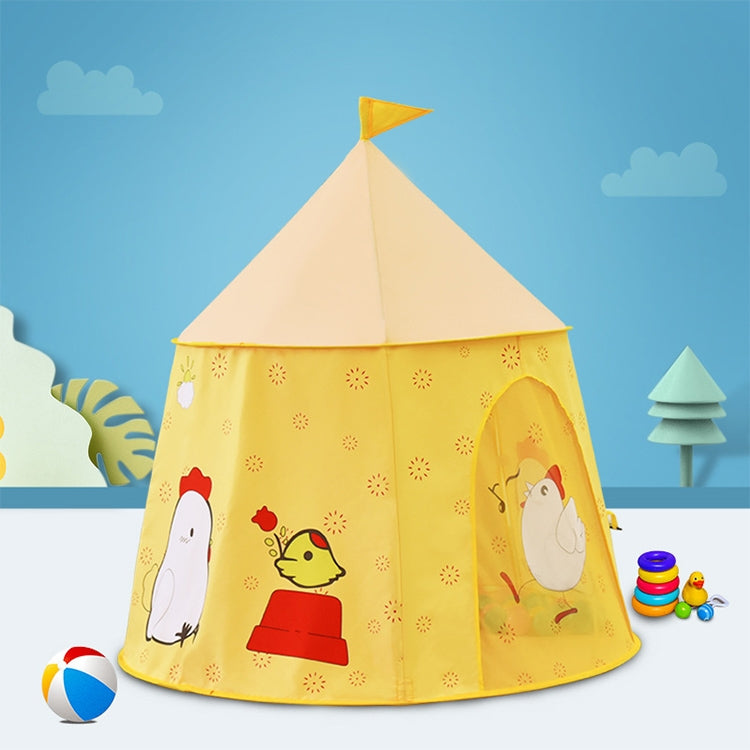 Skorter | Chick Pattern Children Indoor Outdoor Tent Play House Ocean Balls Game Castle with Base Cloth
