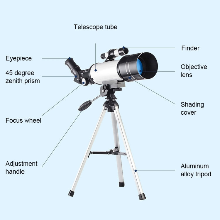 Skorter | WR852 16x/66x70 High Definition High Times Astronomical Telescope with Tripod(Blue)