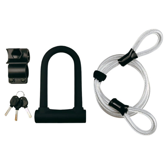 Skorter | BIKERSAY BK020A Bicycle Anti-theft U-shaped Lock, With Wire Rope