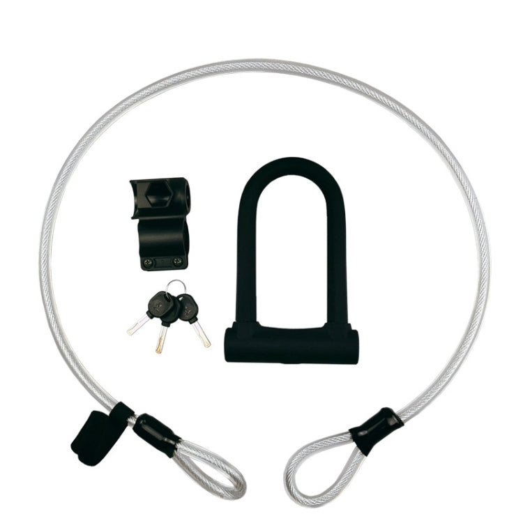 Skorter | BIKERSAY BK020A Bicycle Anti-theft U-shaped Lock, With Wire Rope